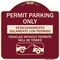 Signmission Permit Parking Estacionamiento Con Permiso. Vehicles w/o Permits Tow Alum, 18" x 18", BU-1818-23314 A-DES-BU-1818-23314 - alternate 1